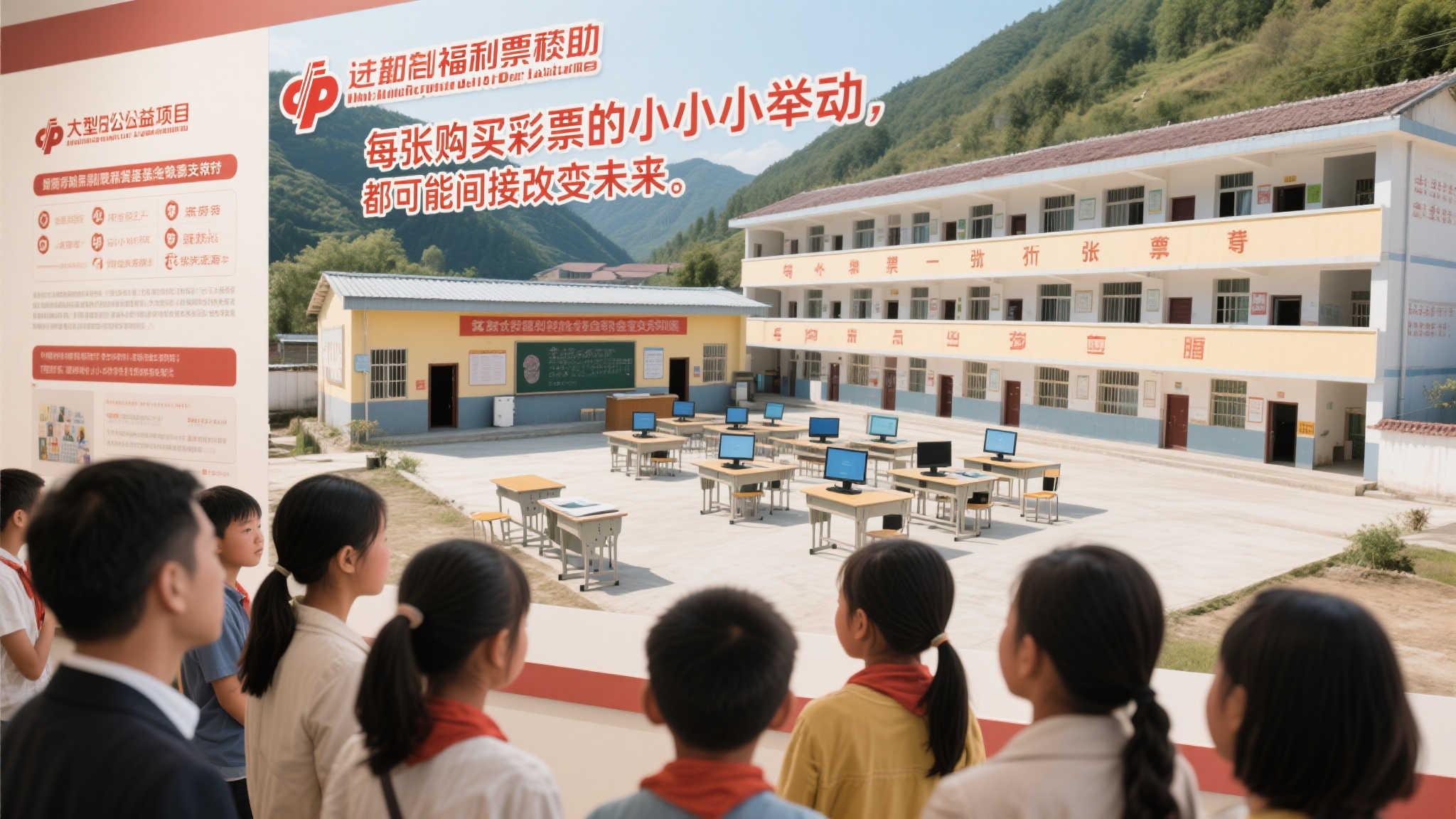 现场展示了一些过去由福利彩票资助的大型公
