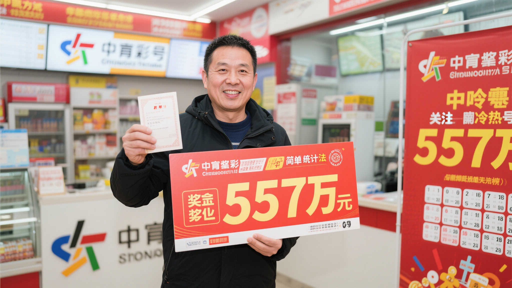 男子揽获福彩557万,与妻子共同领奖,闲时钻研中奖号码 男子揽获福彩557万,与妻子共同领奖,闲时钻研中奖号码